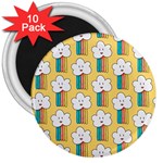 American Golden Ancient Totems 3  Magnets (10 pack) 
