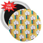 American Golden Ancient Totems 3  Magnets (100 pack)