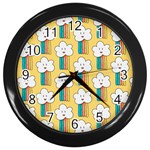 American Golden Ancient Totems Wall Clock (Black)