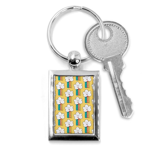 American Golden Ancient Totems Key Chain (Rectangle) from ArtsNow.com Front