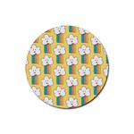 American Golden Ancient Totems Rubber Coaster (Round)