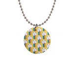 American Golden Ancient Totems 1  Button Necklace