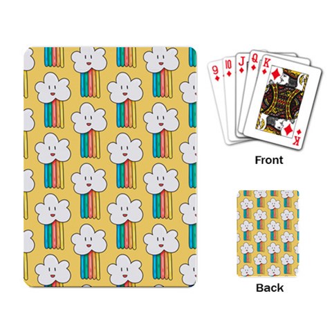 American Golden Ancient Totems Playing Cards Single Design (Rectangle) from ArtsNow.com Back
