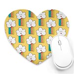 American Golden Ancient Totems Heart Mousepad