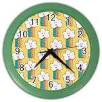 American Golden Ancient Totems Color Wall Clock