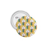 Smile Cloud Rainbow Pattern Yellow 1.75  Buttons