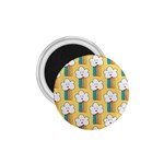 Smile Cloud Rainbow Pattern Yellow 1.75  Magnets