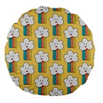 American Golden Ancient Totems Large 18  Premium Round Cushions