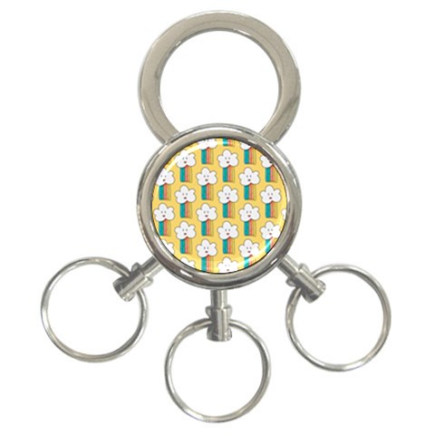 Smile Cloud Rainbow Pattern Yellow 3 Front