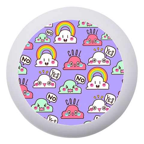 Cloud Seamless Pattern Dento Box with Mirror from ArtsNow.com Front