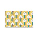 Smile Cloud Rainbow Pattern Yellow Sticker Rectangular (100 pack)