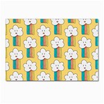 Smile Cloud Rainbow Pattern Yellow Postcards 5  x 7  (Pkg of 10)