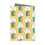 Smile Cloud Rainbow Pattern Yellow Mini Greeting Cards (Pkg of 8)