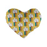 American Golden Ancient Totems Standard 16  Premium Flano Heart Shape Cushions
