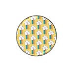 Smile Cloud Rainbow Pattern Yellow Hat Clip Ball Marker (4 pack)