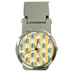 Smile Cloud Rainbow Pattern Yellow Money Clip Watches
