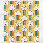 Smile Cloud Rainbow Pattern Yellow Canvas 8  x 10 