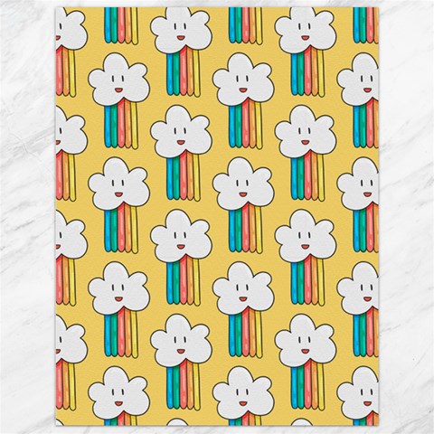 Smile Cloud Rainbow Pattern Yellow Canvas 12  x 16  from ArtsNow.com 11.86 x15.41  Canvas - 1