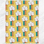 Smile Cloud Rainbow Pattern Yellow Canvas 12  x 16 