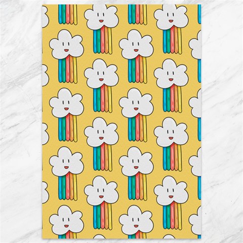 Smile Cloud Rainbow Pattern Yellow Canvas 12  x 18  from ArtsNow.com 11.88 x17.36  Canvas - 1