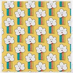 Smile Cloud Rainbow Pattern Yellow Canvas 20  x 20 