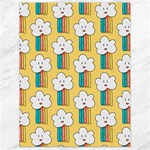 Smile Cloud Rainbow Pattern Yellow Canvas 18  x 24 