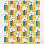 Smile Cloud Rainbow Pattern Yellow Canvas 20  x 24 