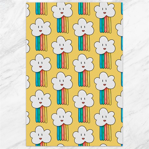 Smile Cloud Rainbow Pattern Yellow Canvas 24  x 36  from ArtsNow.com 23.35 x34.74  Canvas - 1