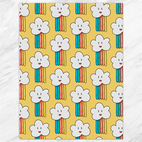 Smile Cloud Rainbow Pattern Yellow Canvas 36  x 48  from ArtsNow.com 35.26 x46.15  Canvas - 1