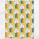 Smile Cloud Rainbow Pattern Yellow Canvas 36  x 48 