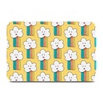 Smile Cloud Rainbow Pattern Yellow Plate Mats
