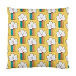 Smile Cloud Rainbow Pattern Yellow Standard Cushion Case (One Side)