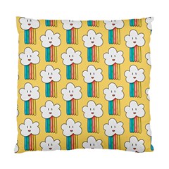 Smile Cloud Rainbow Pattern Yellow Standard Cushion Case (Two Sides) from ArtsNow.com Back