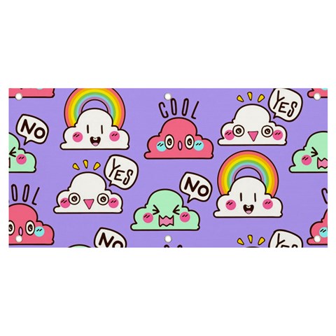 Cloud Seamless Pattern Banner and Sign 4  x 2  from ArtsNow.com Front