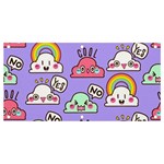 Cloud Seamless Pattern Banner and Sign 4  x 2 