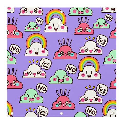 Cloud Seamless Pattern Banner and Sign 4  x 4  from ArtsNow.com Front
