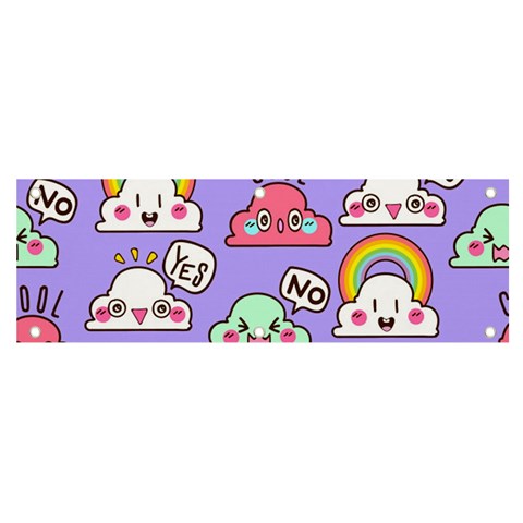 Cloud Seamless Pattern Banner and Sign 6  x 2  from ArtsNow.com Front