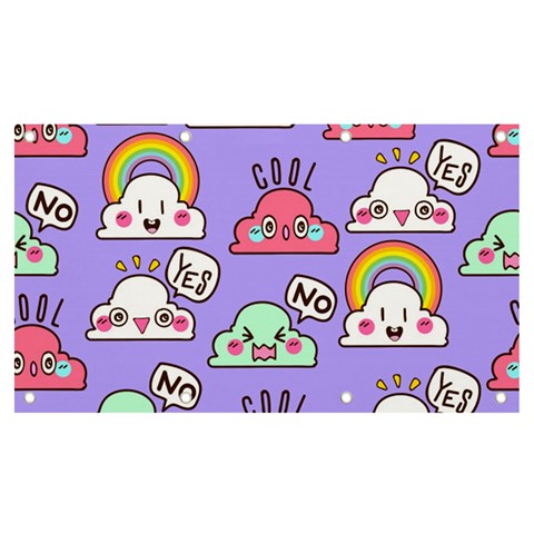 Cloud Seamless Pattern Banner and Sign 7  x 4  from ArtsNow.com Front