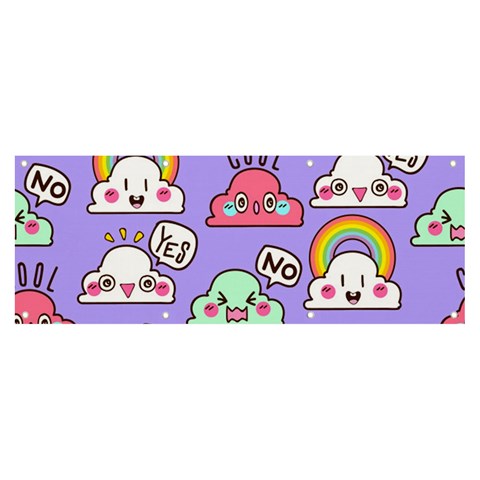 Cloud Seamless Pattern Banner and Sign 8  x 3  from ArtsNow.com Front