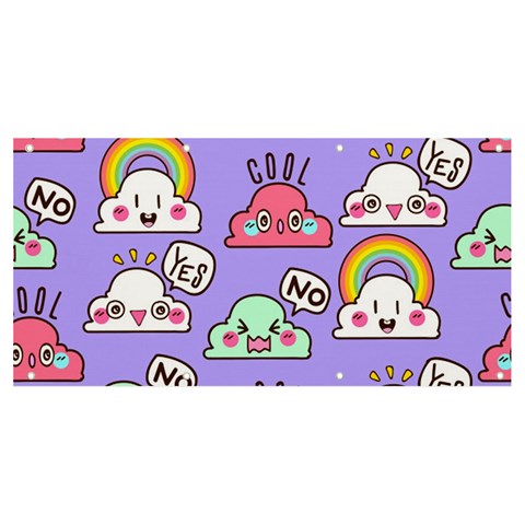 Cloud Seamless Pattern Banner and Sign 8  x 4  from ArtsNow.com Front