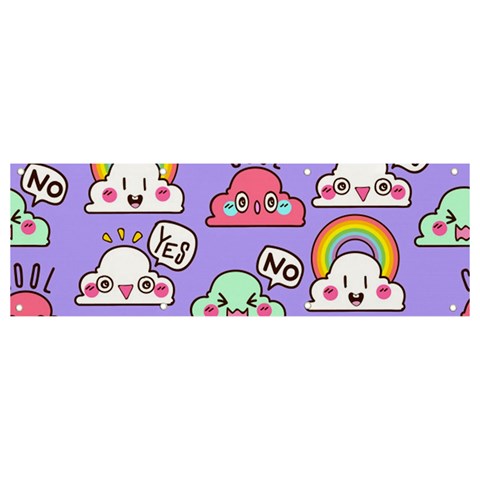 Cloud Seamless Pattern Banner and Sign 9  x 3  from ArtsNow.com Front