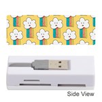 Smile Cloud Rainbow Pattern Yellow Memory Card Reader (Stick)