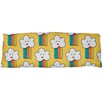 Smile Cloud Rainbow Pattern Yellow Body Pillow Case (Dakimakura)