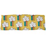Smile Cloud Rainbow Pattern Yellow Body Pillow Case Dakimakura (Two Sides)