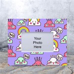Cloud Seamless Pattern White Tabletop Photo Frame 4 x6 