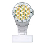 Smile Cloud Rainbow Pattern Yellow Plastic Nurses Watch
