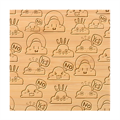 Cloud Seamless Pattern Bamboo Coaster Set from ArtsNow.com Coaster 1