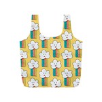 Smile Cloud Rainbow Pattern Yellow Full Print Recycle Bag (S)