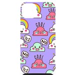 Cloud Seamless Pattern iPhone 14 Plus Black UV Print Case