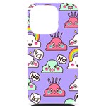 Cloud Seamless Pattern iPhone 14 Pro Black UV Print Case